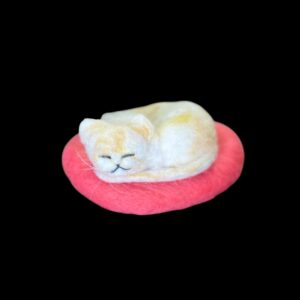 "SLEEPING KITTEN #29" ~ Needle Felted by Jan Woodhouse