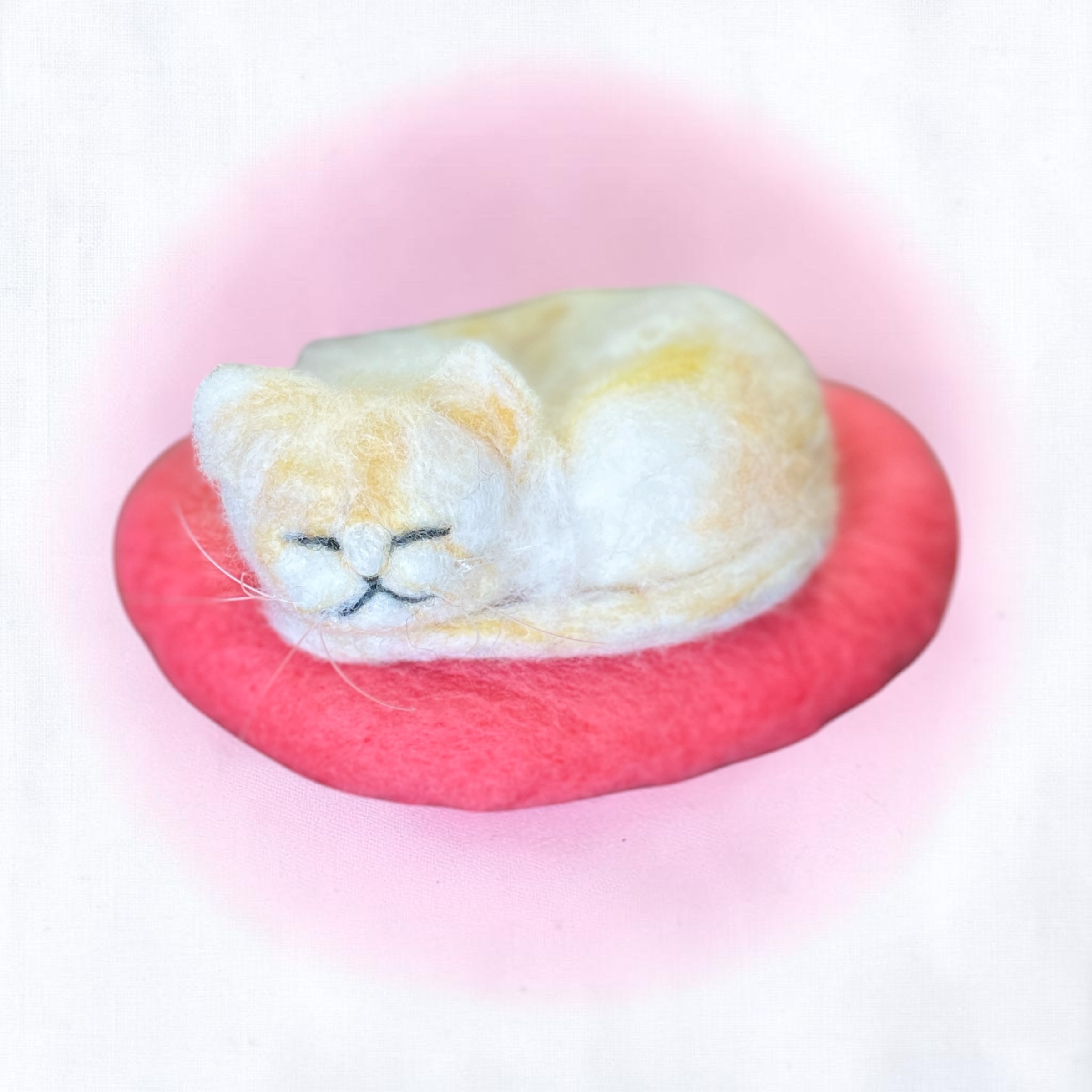 "SLEEPING KITTEN #29" ~ Needle Felted by Jan Woodhouse - Image 5