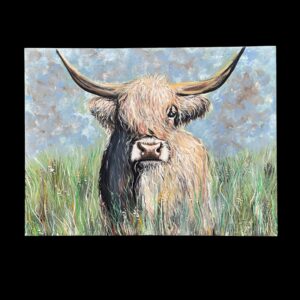"WATCHING THE HERD" ~ Original Acrylic Painting by Julie Burton-Jones