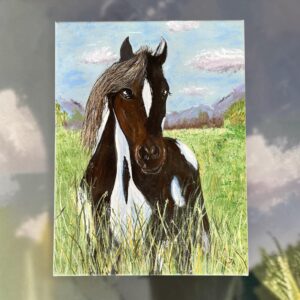 "APACHE" ~ Original Acrylic Painting by Julie Burton-Jones