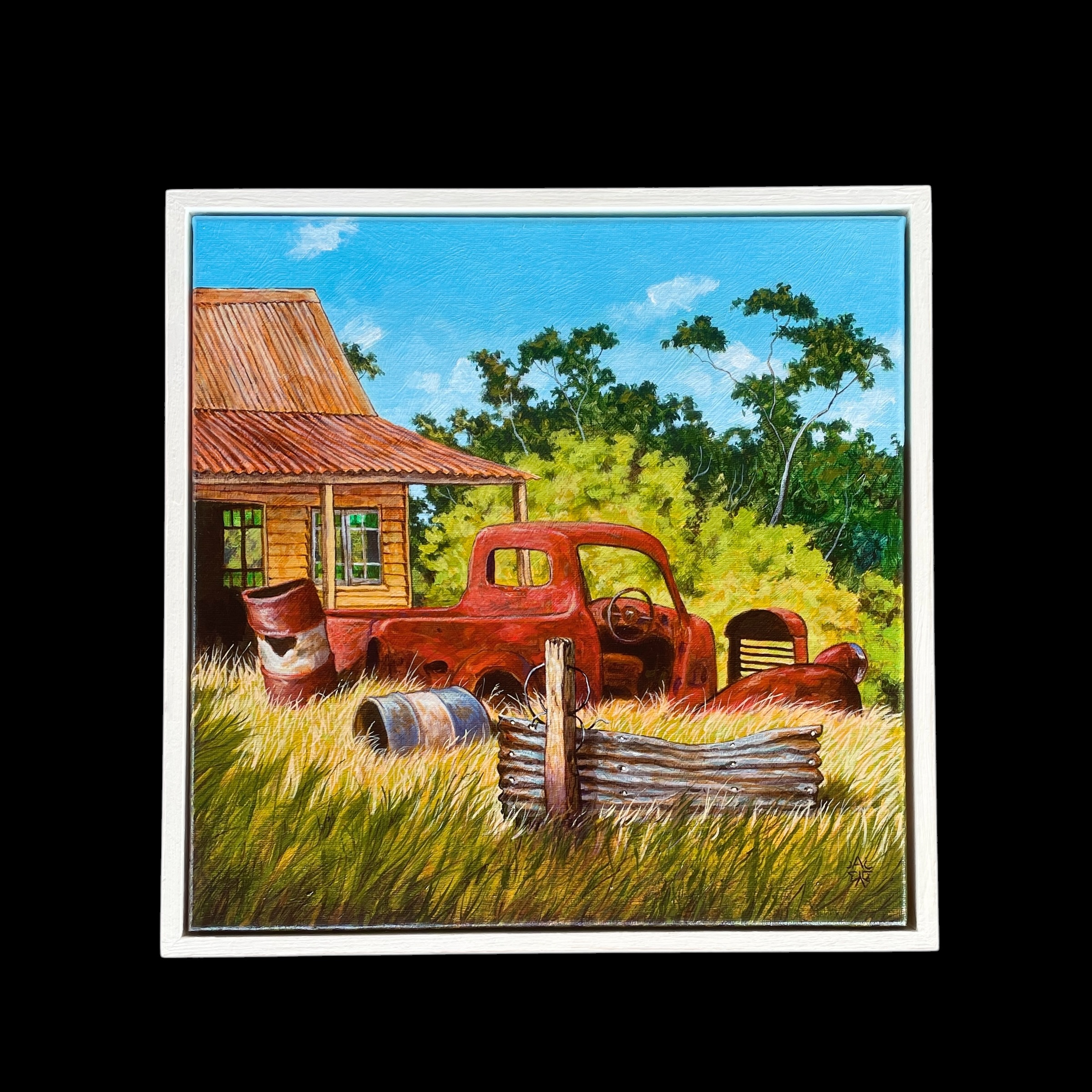 "OL' RUSTY" ~ Original Acrylic Painting by Cary McAulay - Image 4