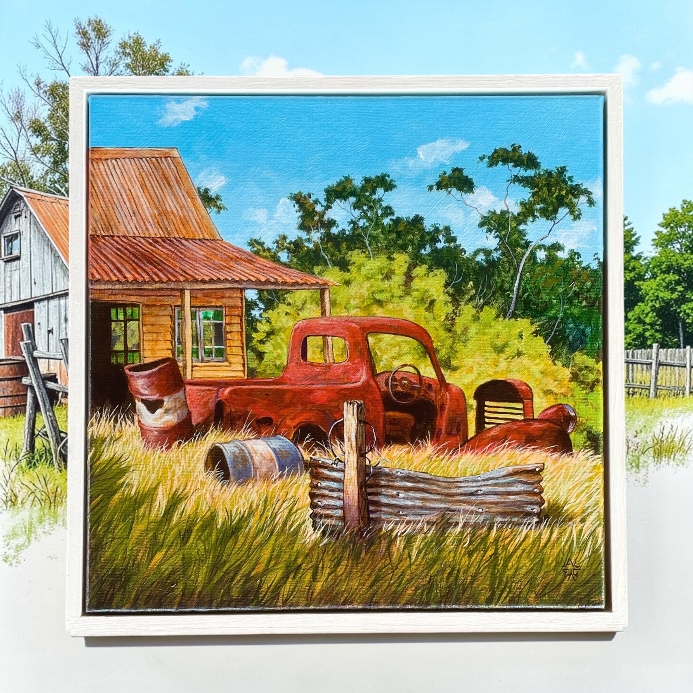 "OL' RUSTY" ~ Original Acrylic Painting by Cary McAulay - Image 2