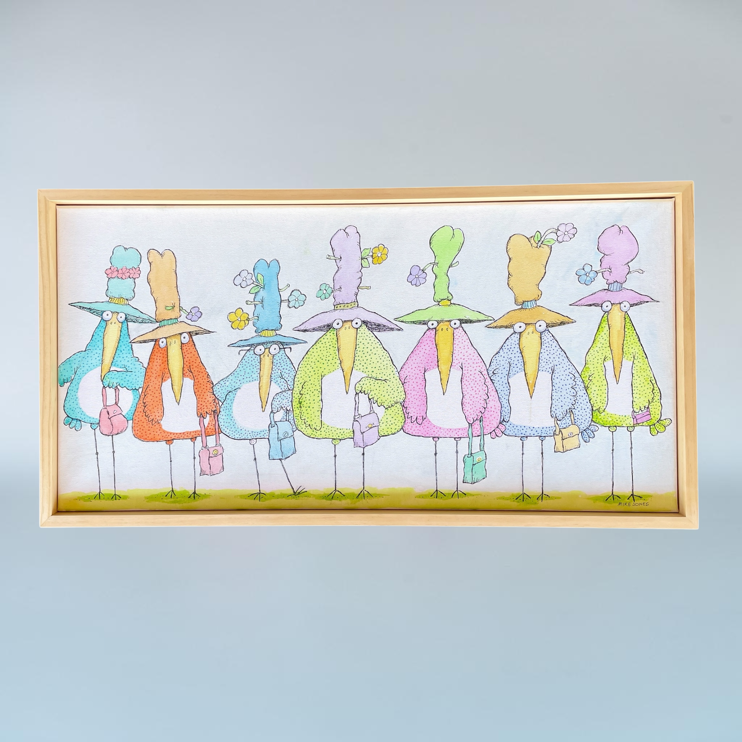 "LADIES DAY OUT"~ Original Ink and Acrylic Painting by Mike Jones - Image 5
