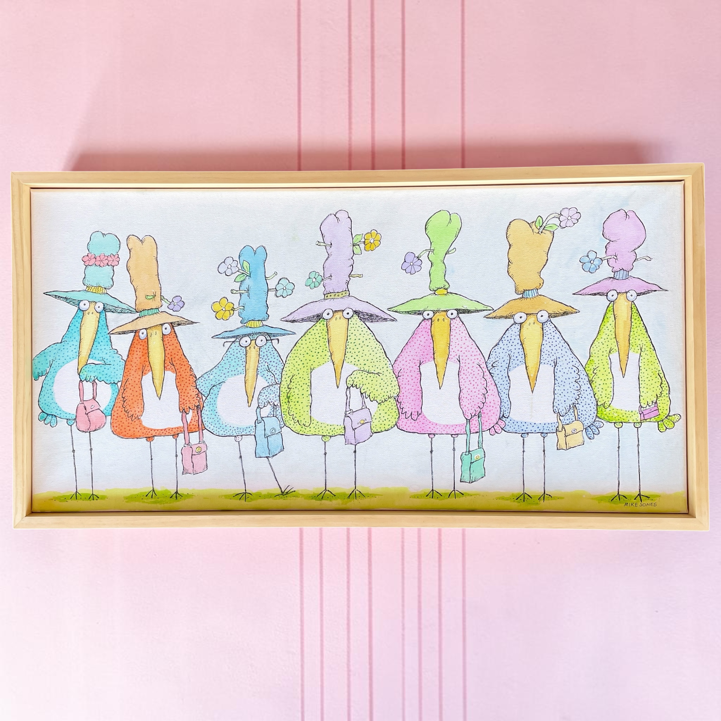 "LADIES DAY OUT"~ Original Ink and Acrylic Painting by Mike Jones - Image 6