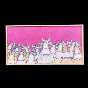 "HERD OF COWS"~ Original Ink and Acrylic Painting by Mike Jones