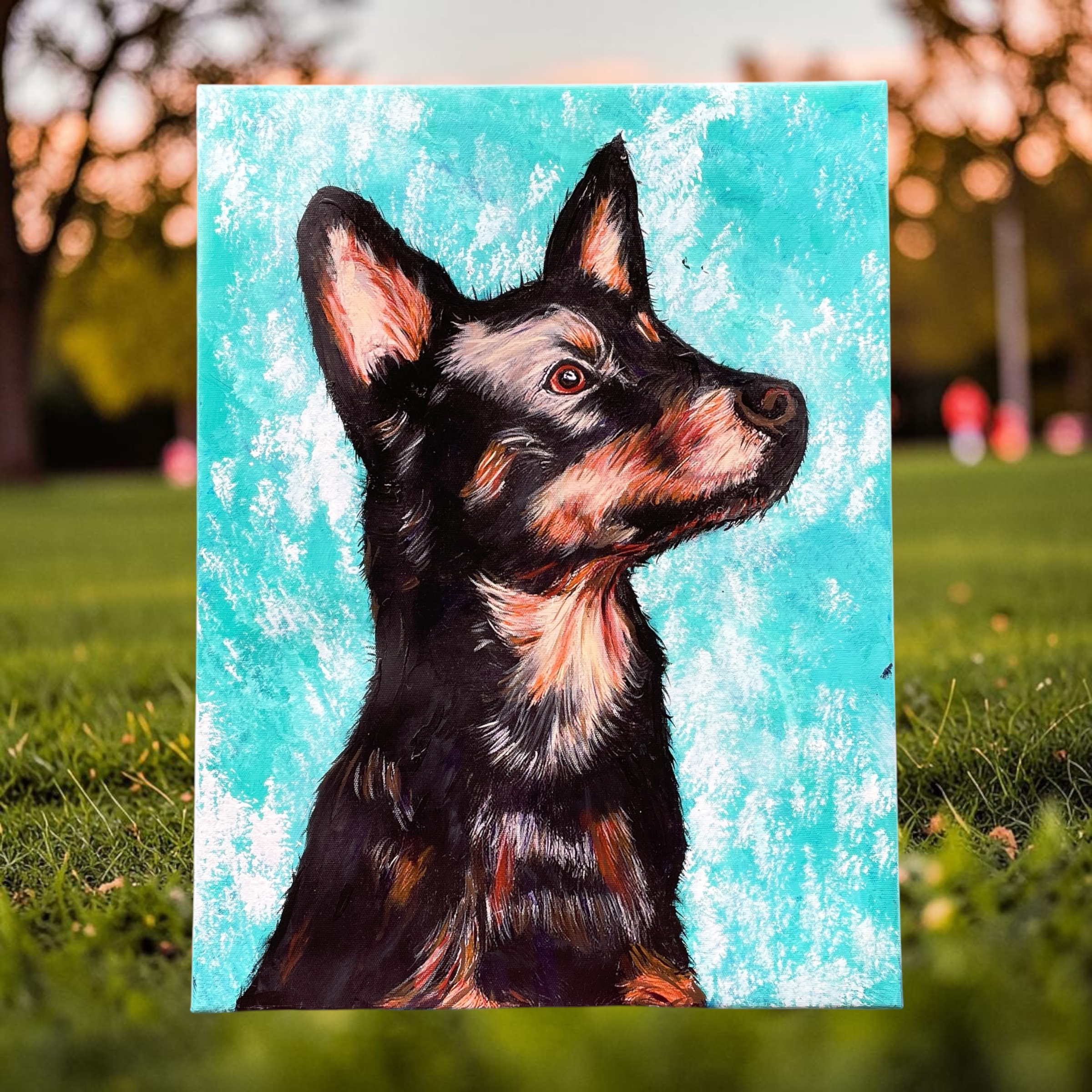 "THE AUSSIE KELPIE" ~ Original Acrylic Painting by Julie Burton-Jones - Image 3