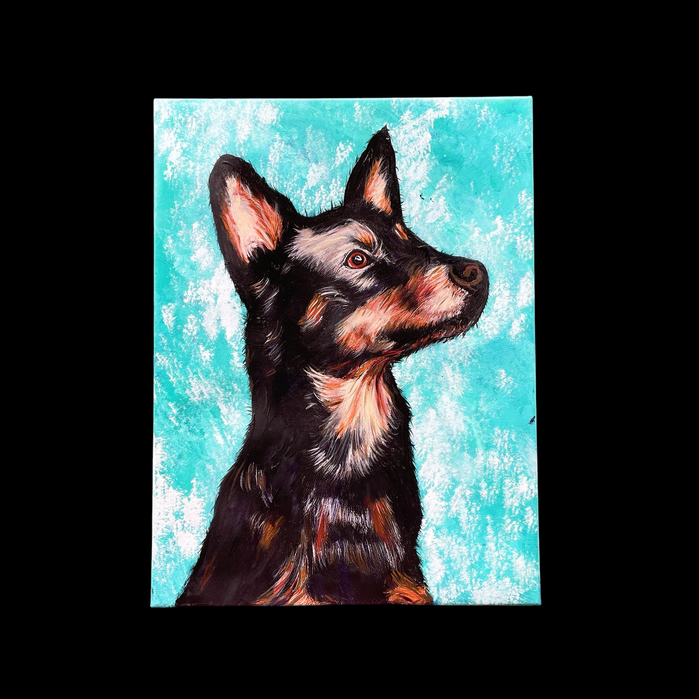 "THE AUSSIE KELPIE" ~ Original Acrylic Painting by Julie Burton-Jones