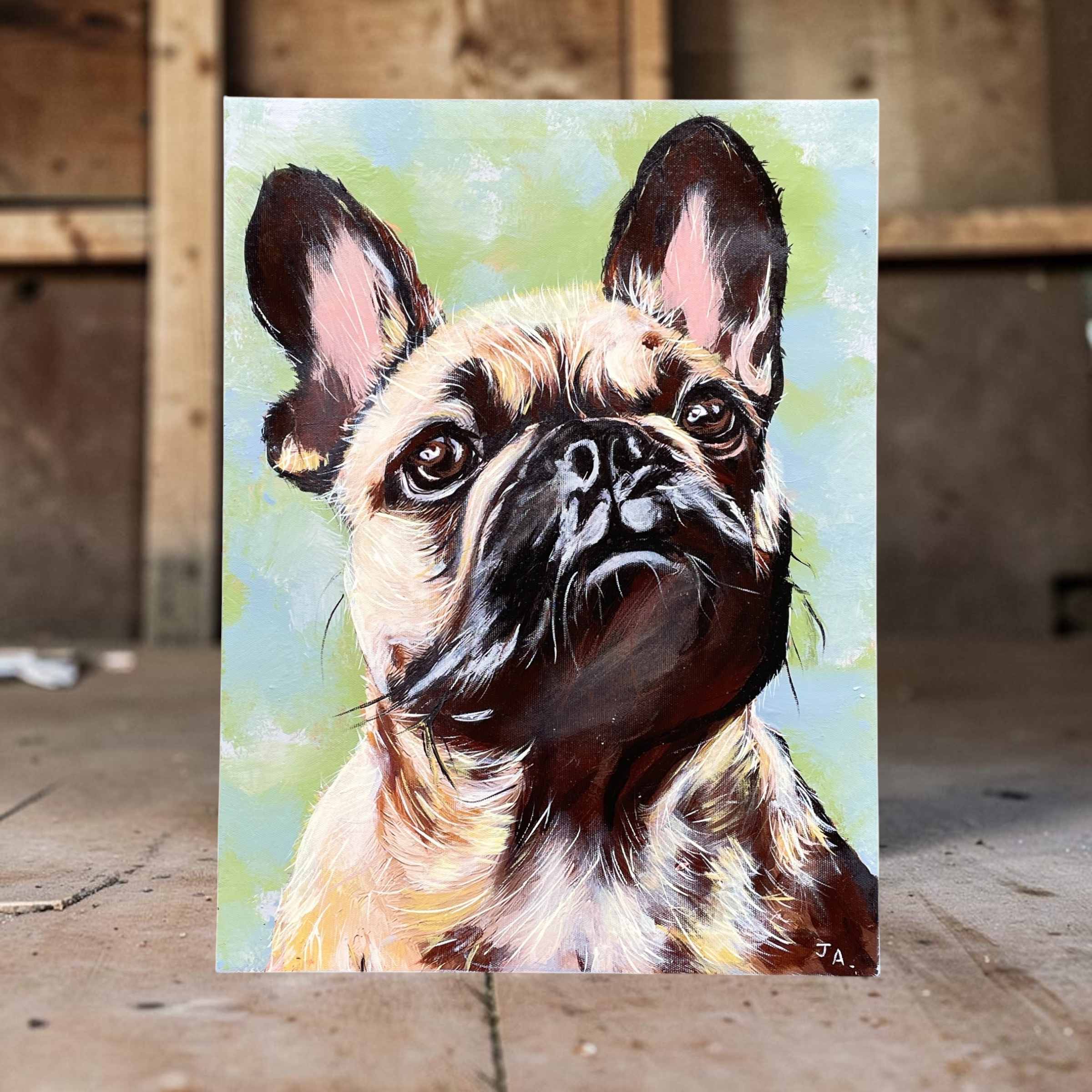 "FRENCHIE" ~ Original Acrylic Painting by Julie Burton-Jones - Image 3