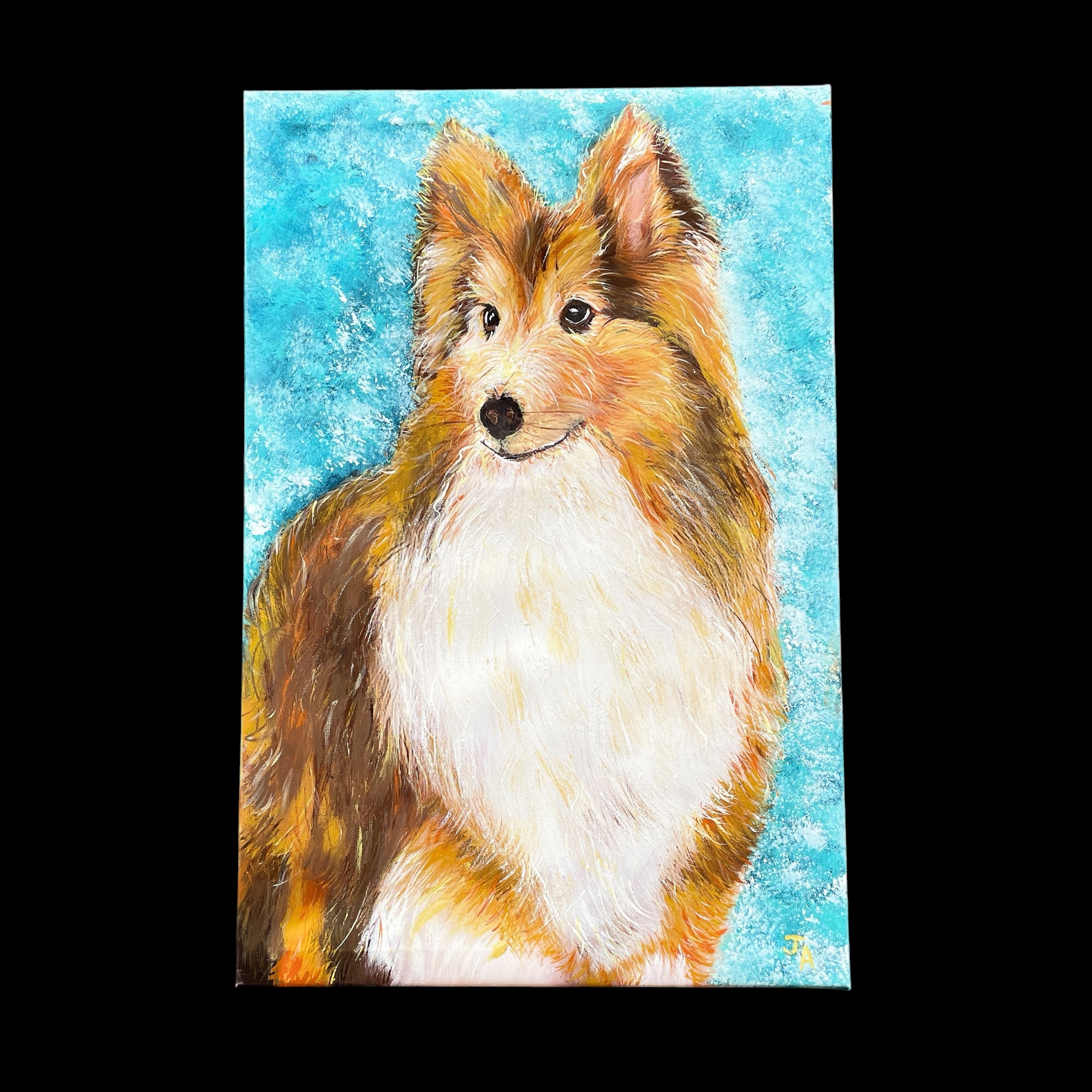 "LASSIE THE ROUGH COLLIE" ~ Original Acrylic Painting by Julie Burton-Jones - Image 3