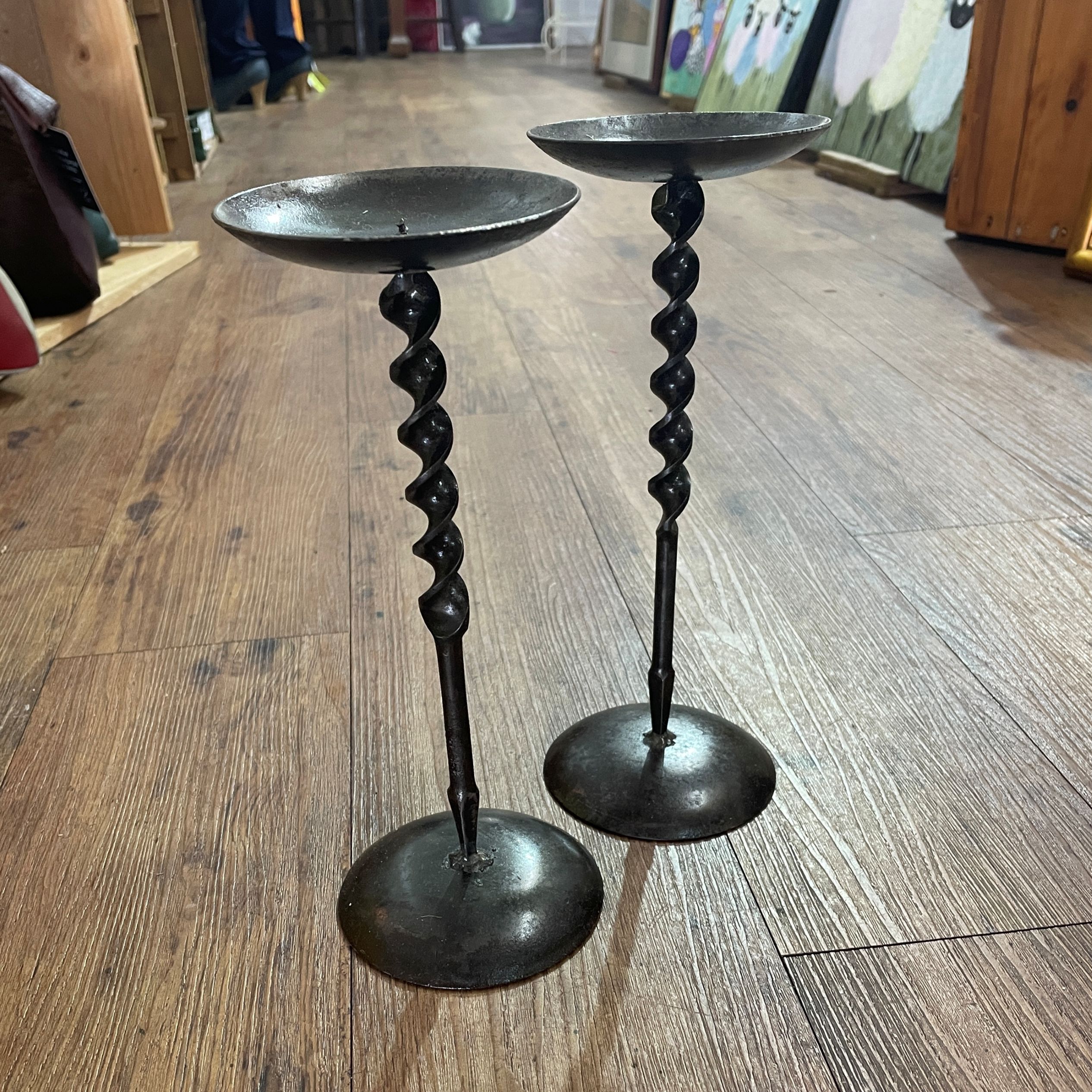 "TWO METAL CANDLE HOLDERS" ~ Drill Bit Base by Kunde Engineering - Image 7