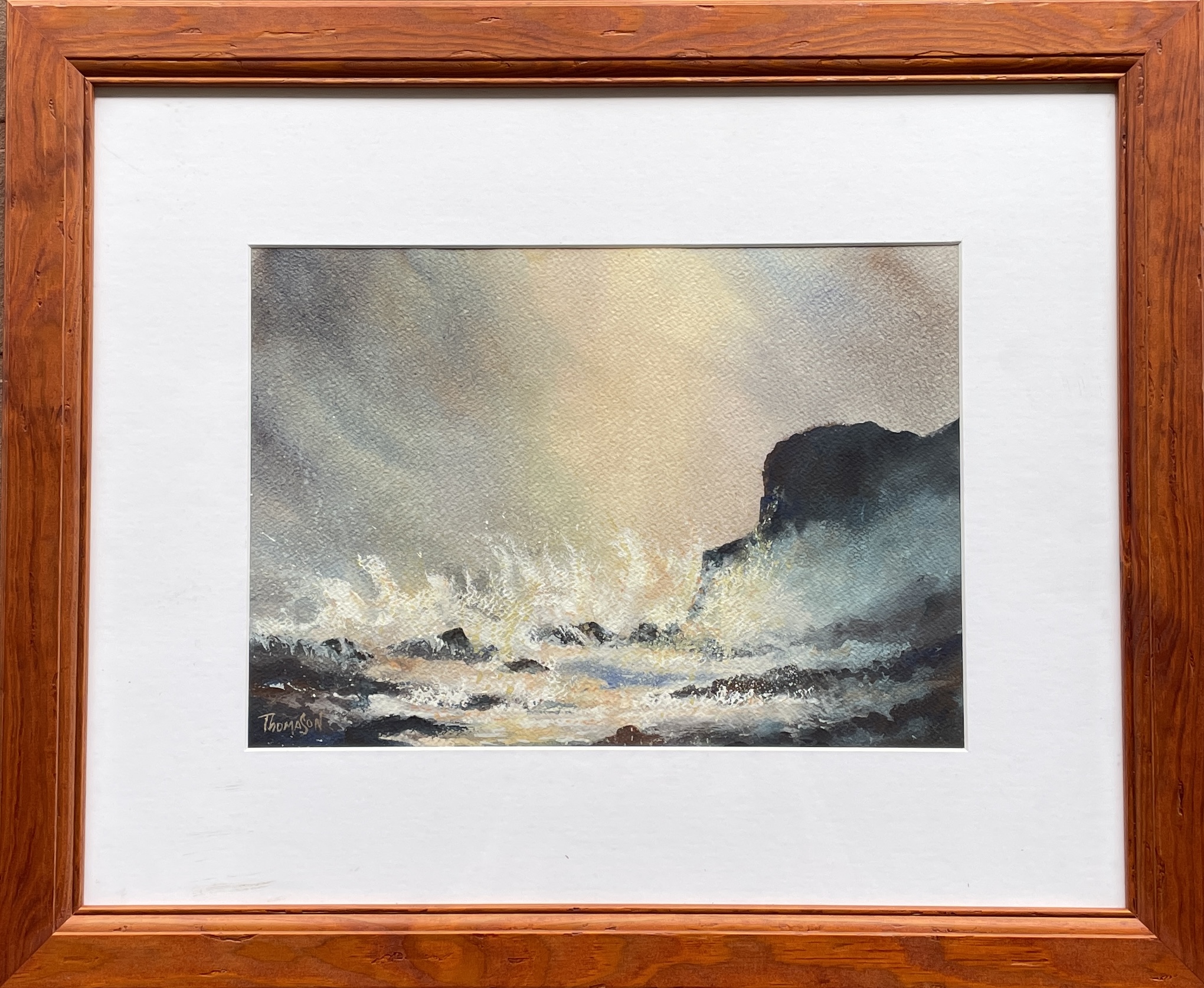 "BREAKING WAVE" ~ Original Watercolour Gouache Painting by Tom Mason - Image 2