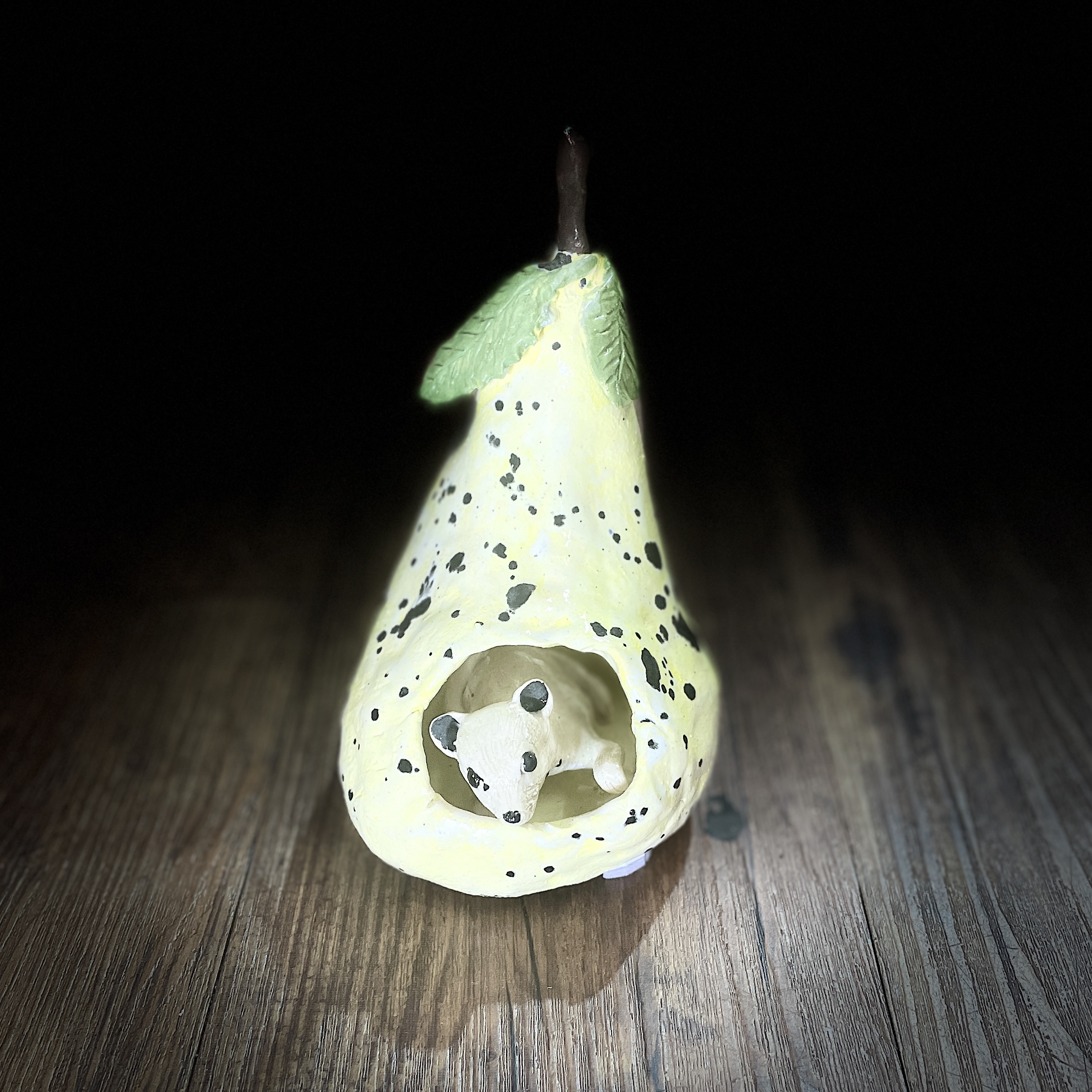 "MOUSE IN PEAR" ~ Hand Built Pottery by Garry Mudge - Image 5