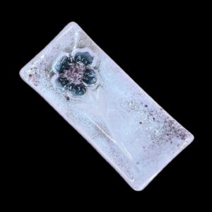 "BLOSSOM" ~ Kiln Fired Glass Tray by Sylvia Free