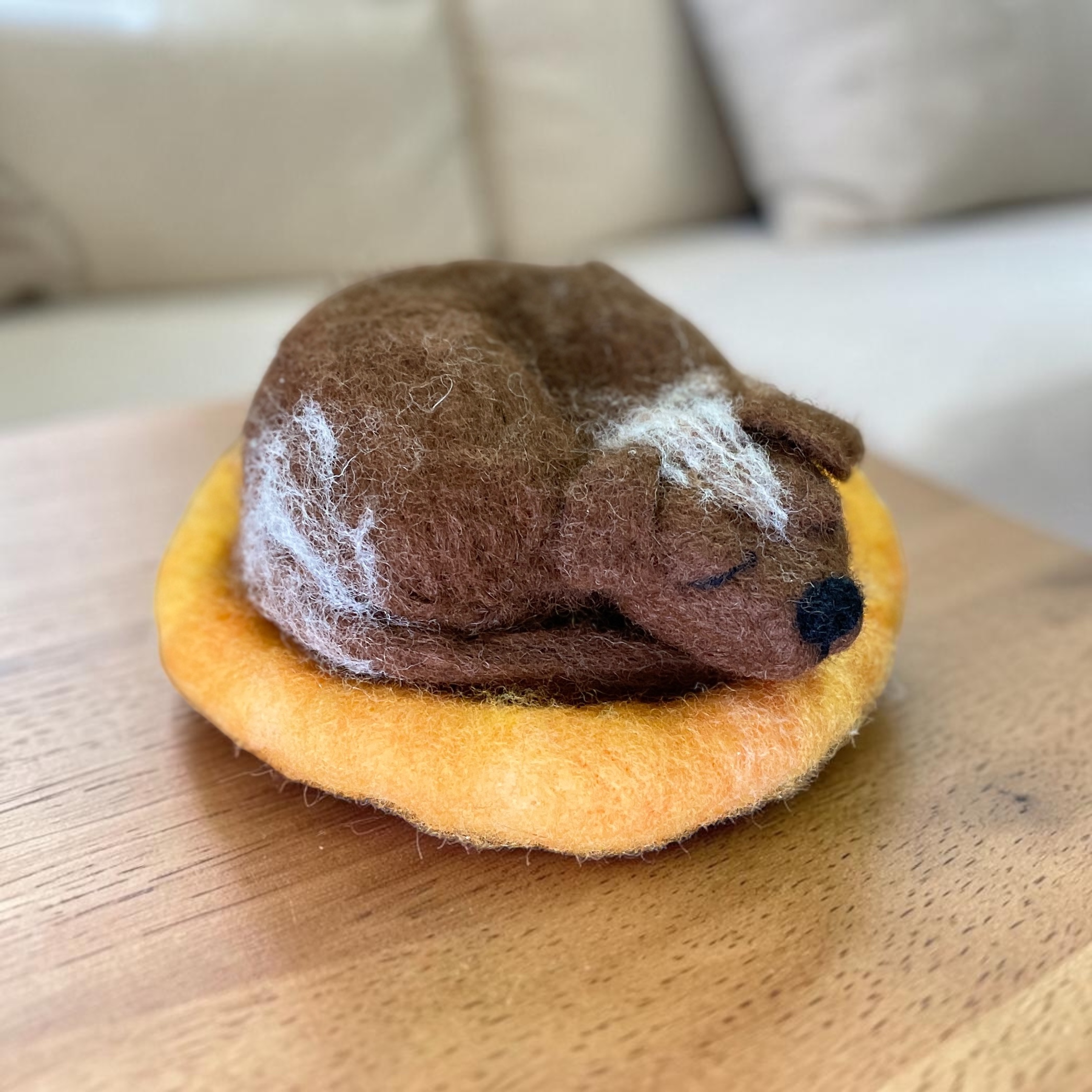 "SLEEPING PUPPY #26" ~ Needle Felted by Jan Woodhouse - Image 6