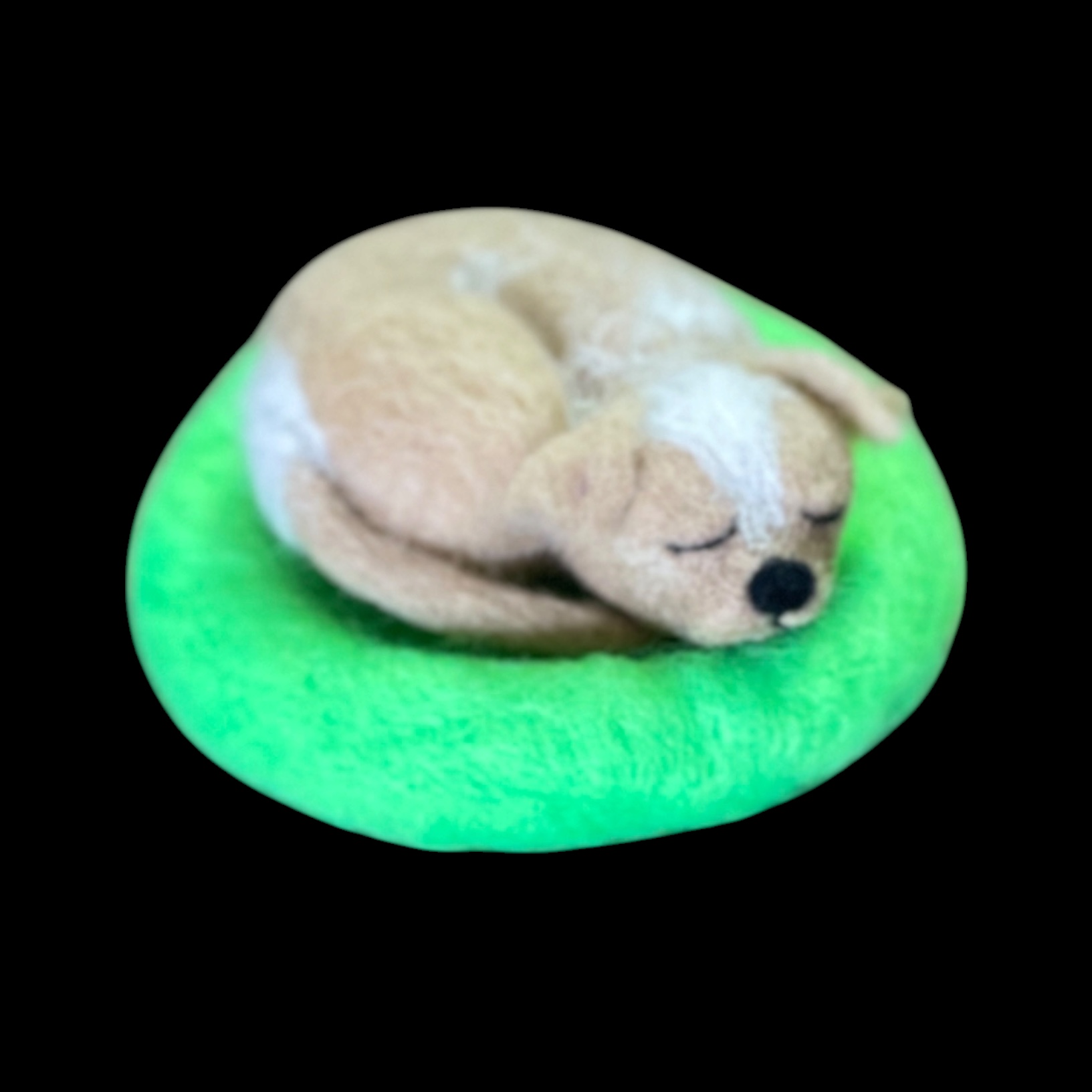 "SLEEPING PUPPY #27" ~ Needle Felted by Jan Woodhouse