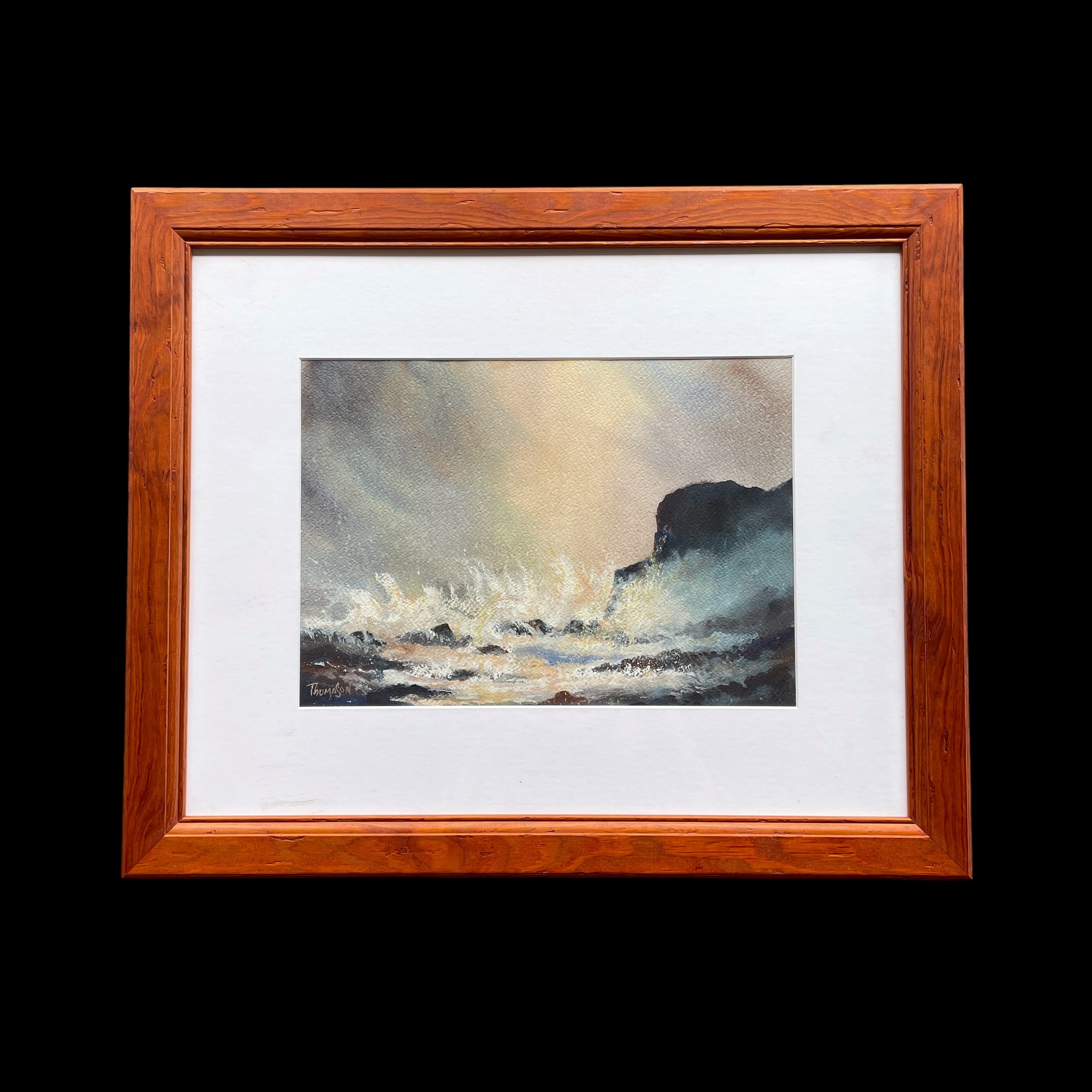 "BREAKING WAVE" ~ Original Watercolour Gouache Painting by Tom Mason - Image 4
