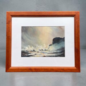 "BREAKING WAVE" ~ Original Watercolour Gouache Painting by Tom Mason