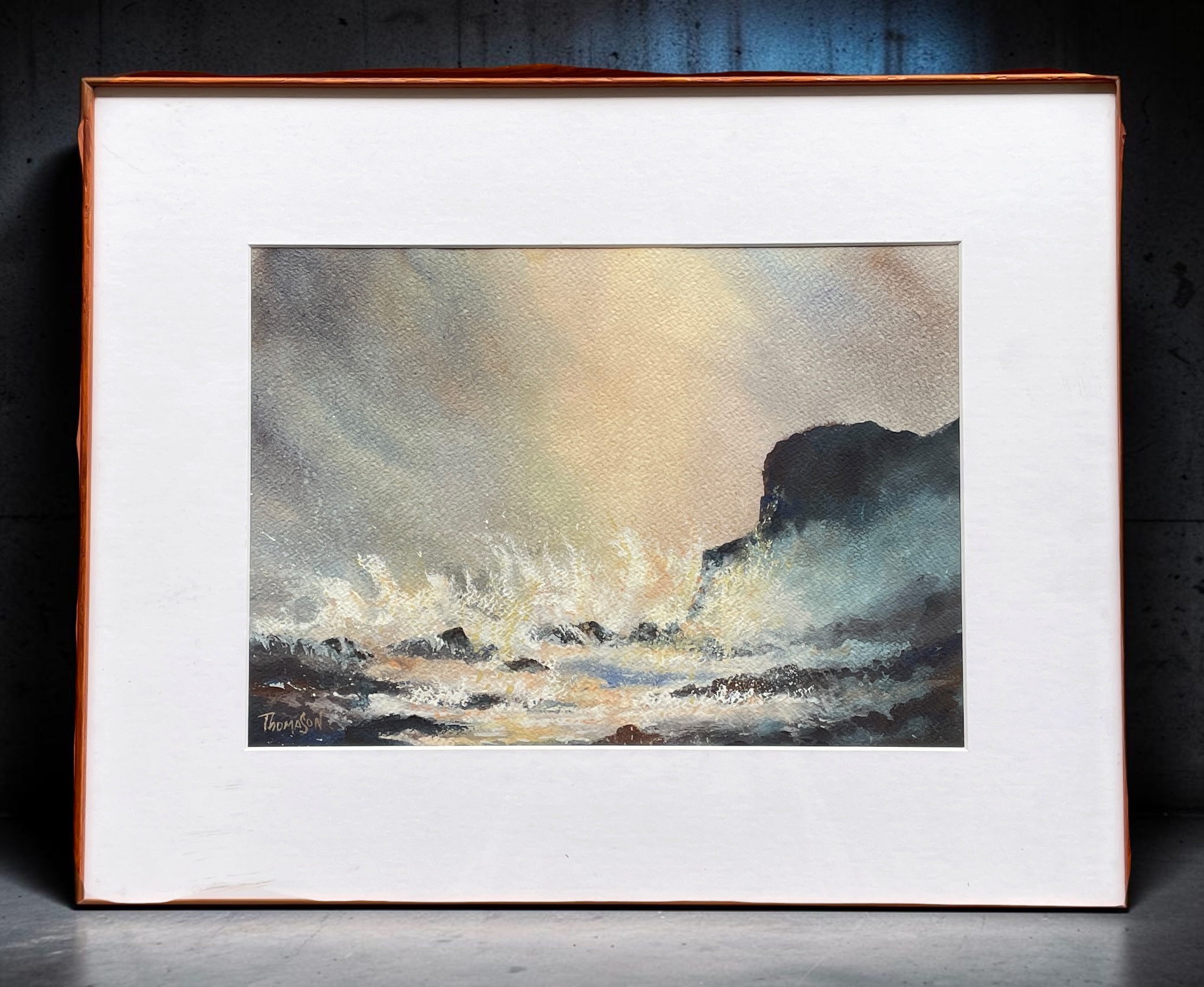 "BREAKING WAVE" ~ Original Watercolour Gouache Painting by Tom Mason - Image 6