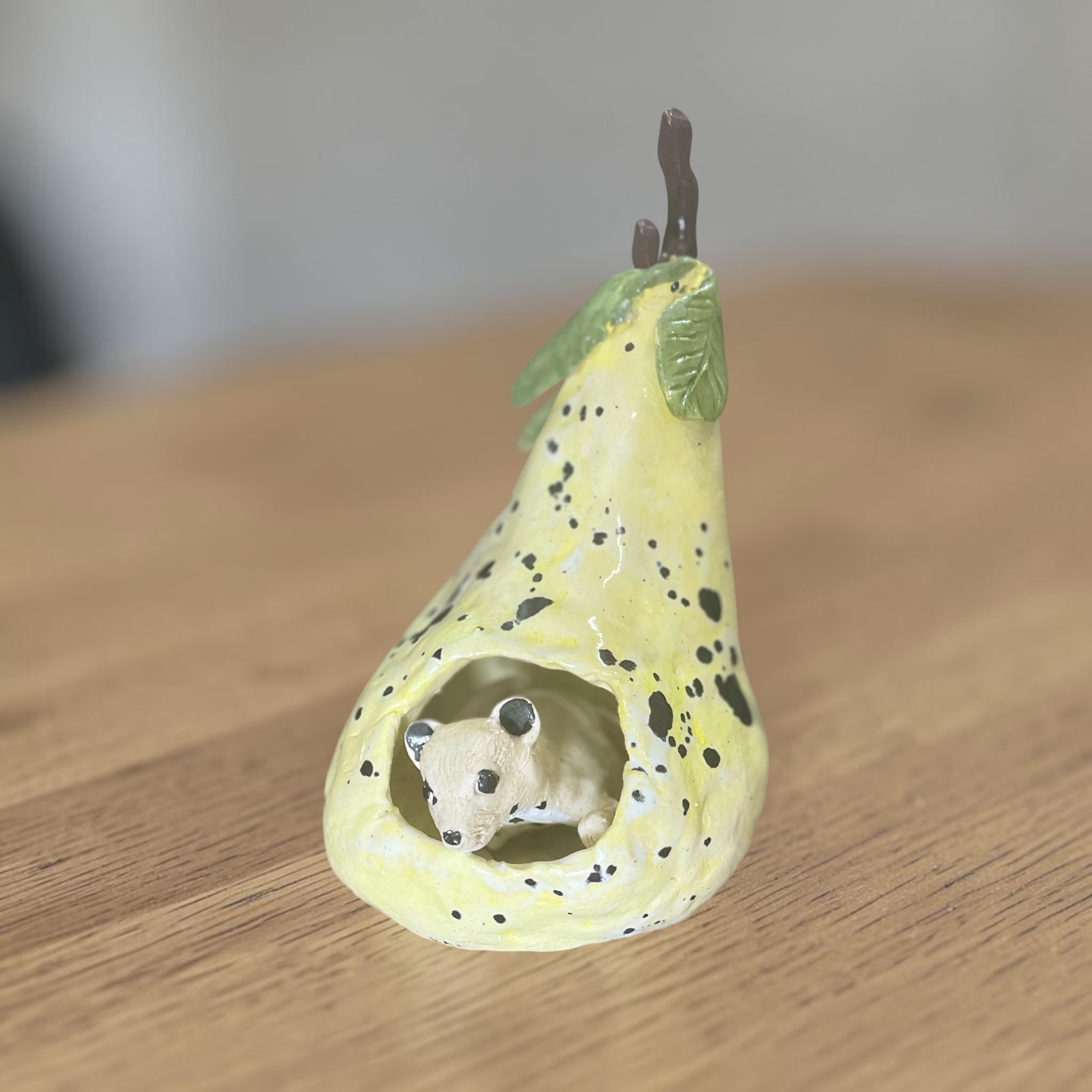 "MOUSE IN PEAR" ~ Hand Built Pottery by Garry Mudge - Image 7